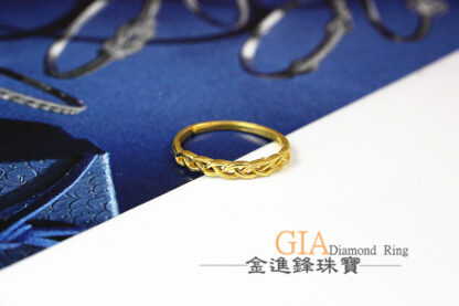 麻花交叉黃金女戒 重0.50錢 G023612：圖片 3