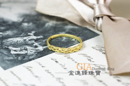 麻花交叉黃金女戒 重0.50錢 G023612：圖片 4
