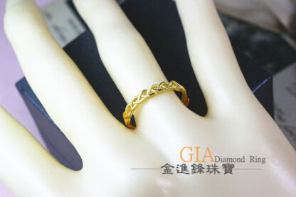 麻花交叉黃金女戒 重0.50錢 G023612：圖片 5
