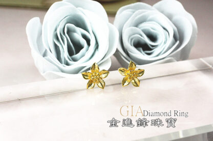 花花黃金耳環 重0.52錢 G021018：圖片 3