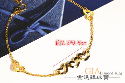 愛心黃金手鍊 重0.79錢 G023893：圖片 4