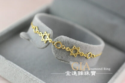 六芒星黃金手鍊 重0.87錢 G023895：圖片 4