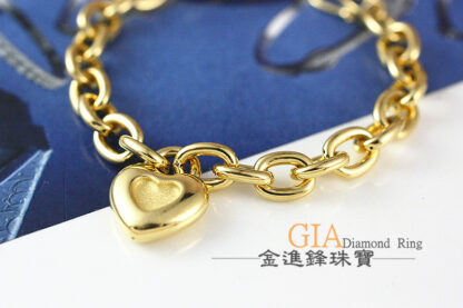 大大愛心黃金手鍊 重3.70錢 G023901：圖片 3