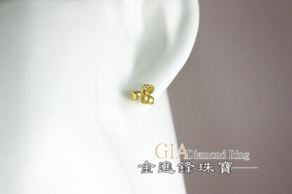 花朵結黃金耳環 重0.27錢 G023706：圖片 5