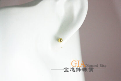 亮面金球黃金耳環 重0.18錢 G023699：圖片 5