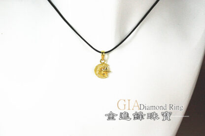 星星月亮黃金墜飾 重0.34錢 G023730：圖片 5