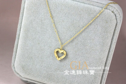 碎冰愛心黃金項鍊 重1.08錢 G023749：圖片 4