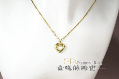 碎冰愛心黃金項鍊 重1.08錢 G023749：圖片 5