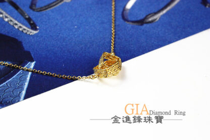 鏤空方塊黃金項鍊 重1.22錢 G023748：圖片 3