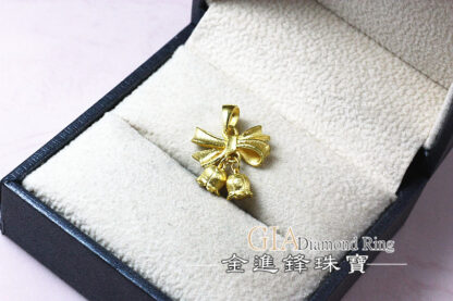 蝴蝶結鈴鐺黃金墜飾 重0.84錢 G023753：圖片 4