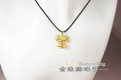 蝴蝶結鈴鐺黃金墜飾 重0.84錢 G023753：圖片 5