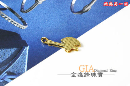 福 斧頭黃金墜飾 重0.80錢 G023755：圖片 3