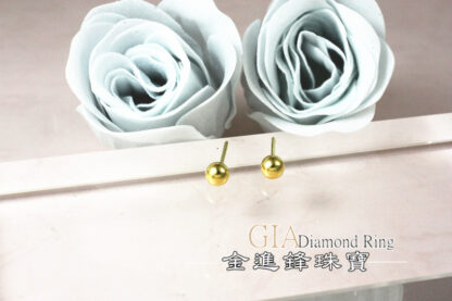 亮面金球黃金耳環 重0.18錢 G023699：圖片 7