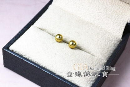 亮面金球黃金耳環 重0.18錢 G023699：圖片 8