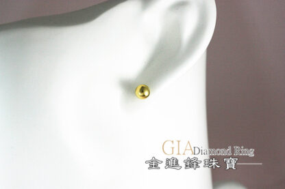 亮面金球黃金耳環 重0.18錢 G023699：圖片 9