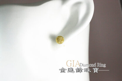 鑽沙金球黃金耳環 重0.24錢 G023701：圖片 9