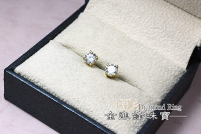 鑽石黃金耳環 重0.33錢 G023738：圖片 4