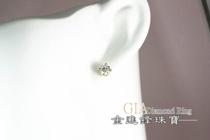 鑽石黃金耳環 重0.33錢 G023738：圖片 5