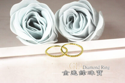 麻花黃金耳環 重0.41錢 G023721：圖片 3