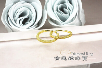 鑽砂個性黃金耳環 重0.54錢 G023718：圖片 3