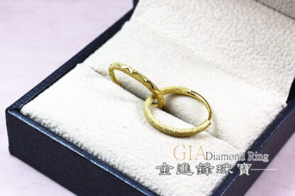 鑽砂個性黃金耳環 重0.54錢 G023718：圖片 4