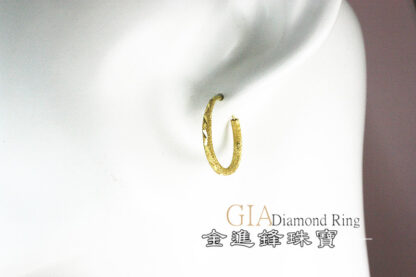 鑽砂個性黃金耳環 重0.54錢 G023718：圖片 6