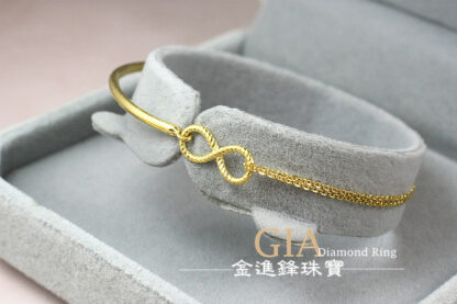 ∞無限半環黃金手鍊 重1.07錢 G023788：圖片 4