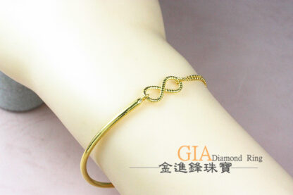 ∞無限半環黃金手鍊 重1.07錢 G023788：圖片 5