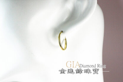 氣質素光圈 黃金耳環 重0.80錢 G023799：圖片 10