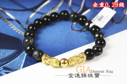 貔貅金球黃金串珠 重0.29錢 G023200