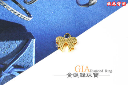 碎冰蝴蝶結黃金墜飾 重0.56錢 G023887：圖片 3
