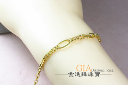 古巴雙鍊身黃金手鍊 重1.20錢 G023885：圖片 5