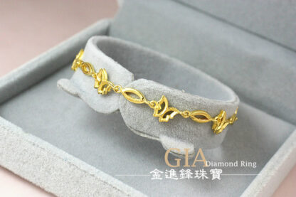 蝴蝶黃金手鍊 重2.30錢 G023912：圖片 4