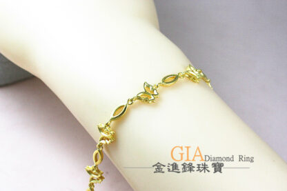 蝴蝶黃金手鍊 重2.30錢 G023912：圖片 5