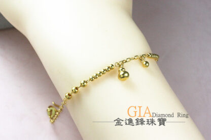 葫蘆金球黃金手鍊 重1.06錢 G023941：圖片 5