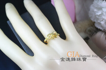 俏麗蝴蝶結黃金戒指 重0.73錢 G024004：圖片 5