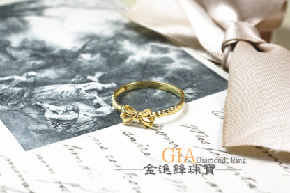 蝴蝶結黃金女戒 重0.64錢 G023963：圖片 4