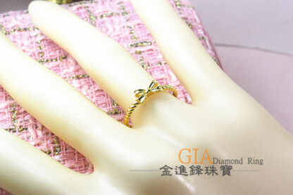 蝴蝶結黃金女戒 重0.64錢 G023963：圖片 5