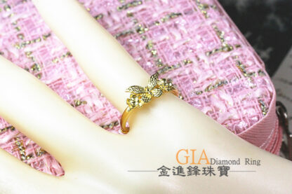 蝴蝶花花黃金女戒 重0.70錢 G023962：圖片 5