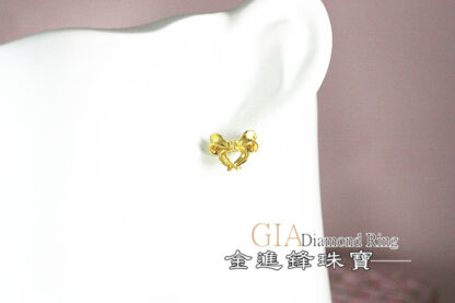 蝴蝶結黃金耳環 重0.47錢 G023983：圖片 5