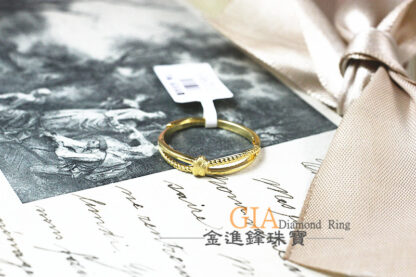 質感交叉黃金戒指 重0.53錢 G023965：圖片 4