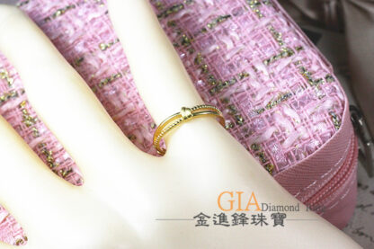 質感交叉黃金戒指 重0.53錢 G023965：圖片 5