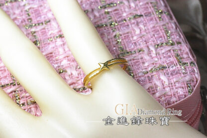 交叉菱形黃金戒指 重0.52錢 G023967：圖片 5