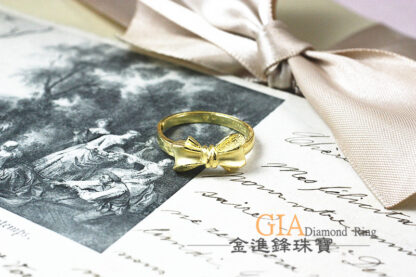 蝴蝶結黃金戒指 重1.09錢 G024008：圖片 4