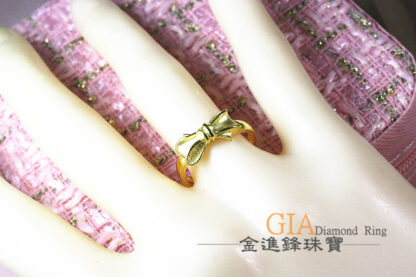 蝴蝶結黃金戒指 重1.09錢 G024008：圖片 5