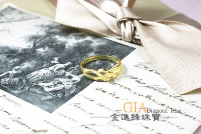 鑽砂交叉黃金戒指 重0.85錢 G024011：圖片 4