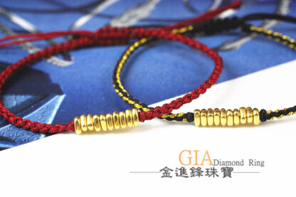 盤纏黃金編織手鍊 重0.08錢 G023994：圖片 3