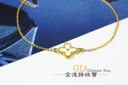 白小花黃金手鍊 重0.67錢 G024057：圖片 3