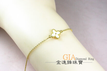 白小花黃金手鍊 重0.67錢 G024057：圖片 5