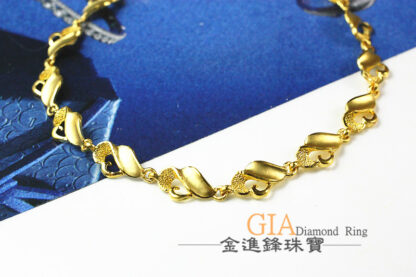 鑽沙波紋黃金手鍊 重1.71錢 G024016：圖片 3